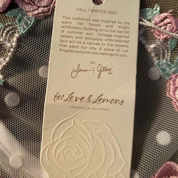 For Love and Lemons Pointelle Roses Teddy Medium NWT NEW Corset Bustier Thong - Picture 5 of 7